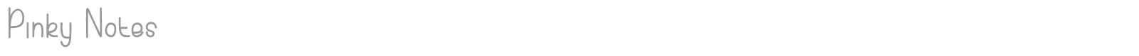 Pinky Notes font preview